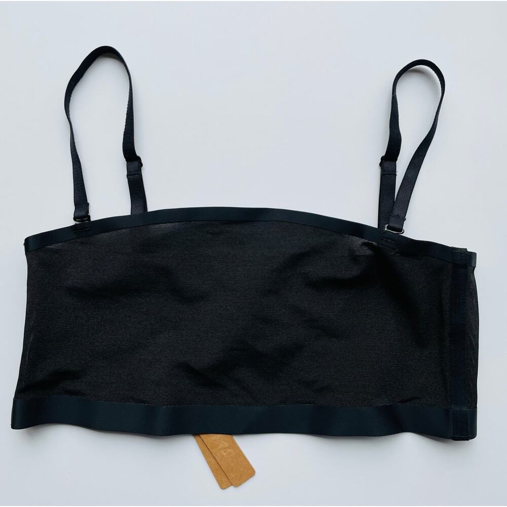 SKIMS Black Bandeau Intimates with Adjustable Straps